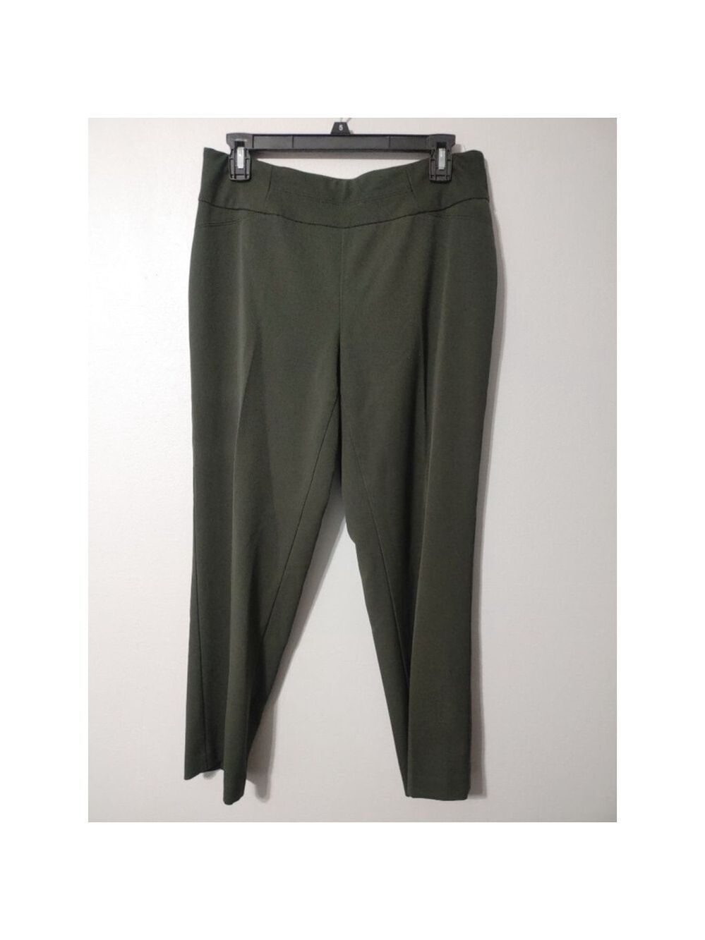 Women's Investments Petites Straight Leg Dark Green Trousers 6P